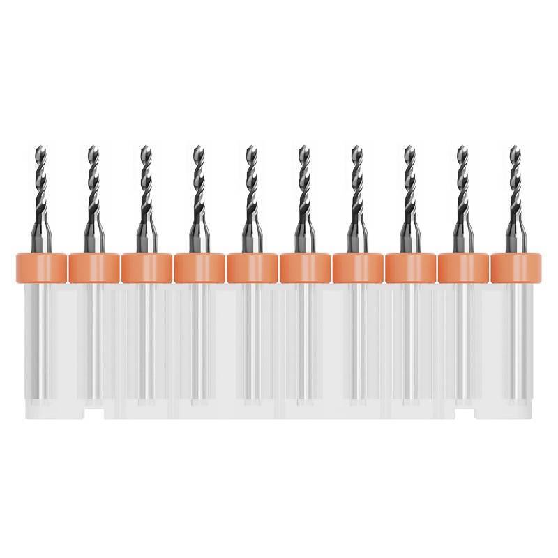 lot 64008 image: 10Pcs PCB Drill Bits Set, 18 Shank 1.7mm Micro Twist Bit Spiral Flute Carbide for Print Circuit Board Stone Dremel Jewelry CNC Engraving