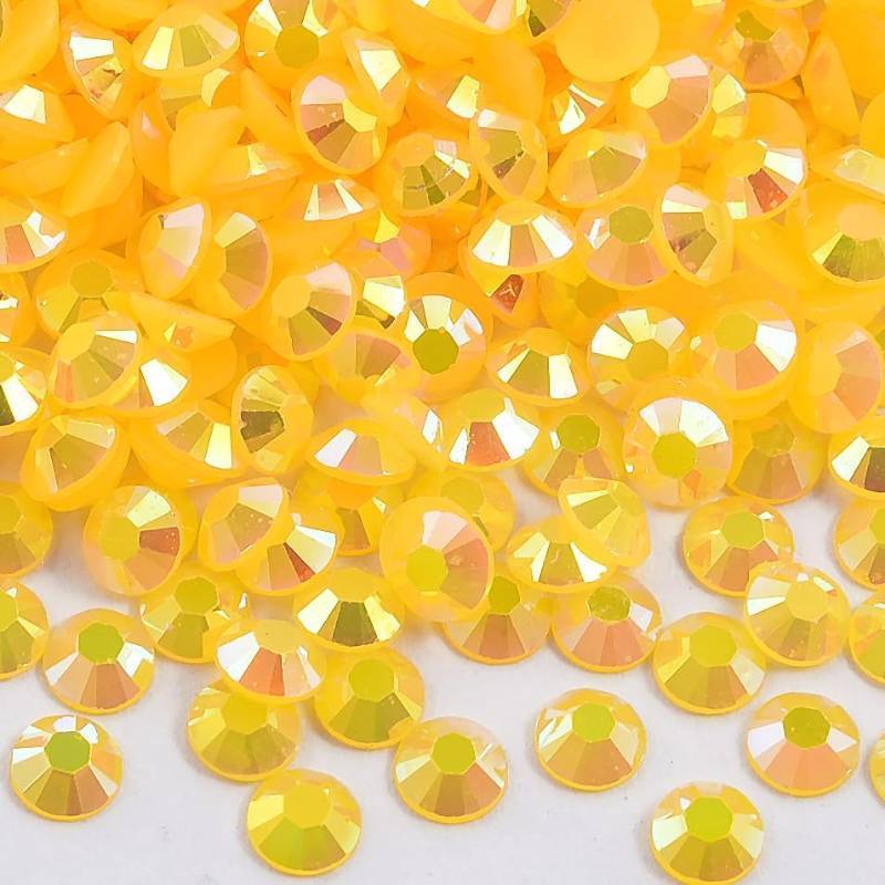 lot 64049 image: Blinginbox 500pcs 6mm AB Resin Flatback Rhinestone for Crafting,Flatback Round Jelly Rhinestones Bedazzling Non Hotfix Crystal Gems for Nails Face Makeup Tumblers Mugs DIY Crafts.(Orange AB)