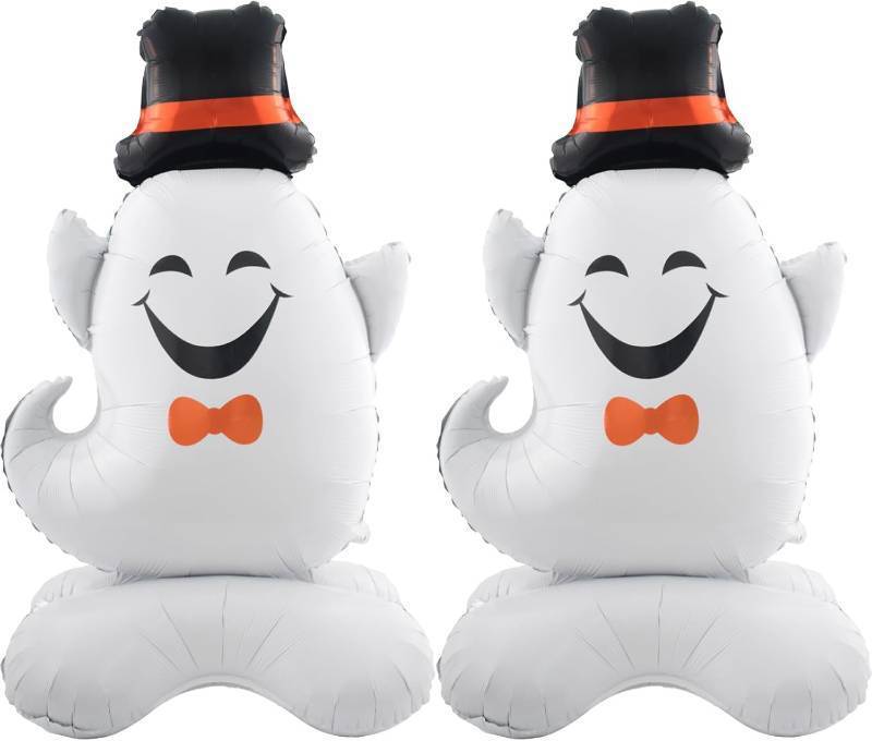 lot 65272 image: Ghost Balloons Halloween Balloons Self Standing Hat Ghost Balloon for HalloweenSet 2pcs