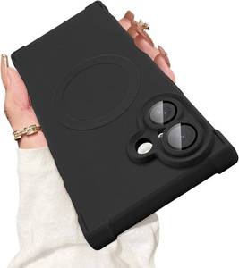 lot 64072 image: Magnetic for iPhone 17 Case Rectangle, with Camera Lens Protector, Compatible with MagSafe, Shockproof Military-Grade Protection, Soft Silicone Cover for Women Men, Black