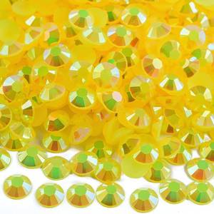 lot 64076 image: Blinginbox 500pcs 6mm AB Resin Flatback Rhinestone for Crafting,Flatback Round Jelly Rhinestones Bedazzling Non Hotfix Crystal Gems for Nails Face Makeup Tumblers Mugs DIY Crafts.(Citrine AB)