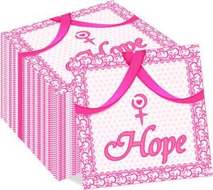 lot 64081 image: 40Pcs Breast Cancer Awareness Paper Napkin Pink Ribbon Disposable Napkins Breast Cancer Awareness Decorative Luncheon Dinner Napkins for Charity Event, Holiday Theme Decorations & Awareness Campaigns