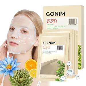lot 64167 image: GONIM Face Mask Korean Skin Care with Hyaluronic Acid Serum & Collagen Activation, Face Masks Skincare with Vitamin C, Moisturizing Sheet Mask for All Skin, Korean Face Mask Travel Essentials 5 Sheets