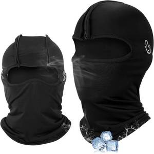 lot 64234 image: Sintege Ski Mask Balaclava Face Cover with Adjustable Zipper Summer Cooling Mask Outdoor UV Protection Motorcycle Men Women Black