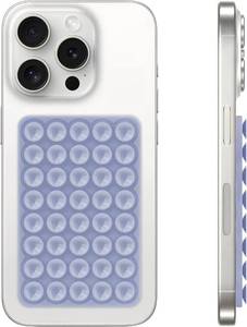 lot 64235 image: QxbBox Silicone Suction Cup Phone Case Mount, Hands-Free Strong Grip Holder for Selfies and Videos, Silicon Adhesive Phone Stand Sticky with Higher Suction Power for Cell Phone Lavender