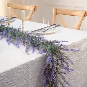 lot 64284 image: Spring Summer Lavender Garland, 6Ft Purple Lavender Artificial Garland, All Year Lavender Garlands for Farmhouse Wedding Mantle Arch Porch Stair Table Indoor Door Home Decor (1)