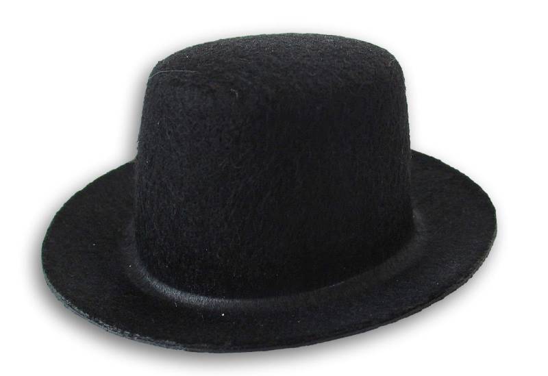 lot 45554 image: Miniature Felt Top Hat Decoration - Black - Very Small 3.75 Inches - Retail $10