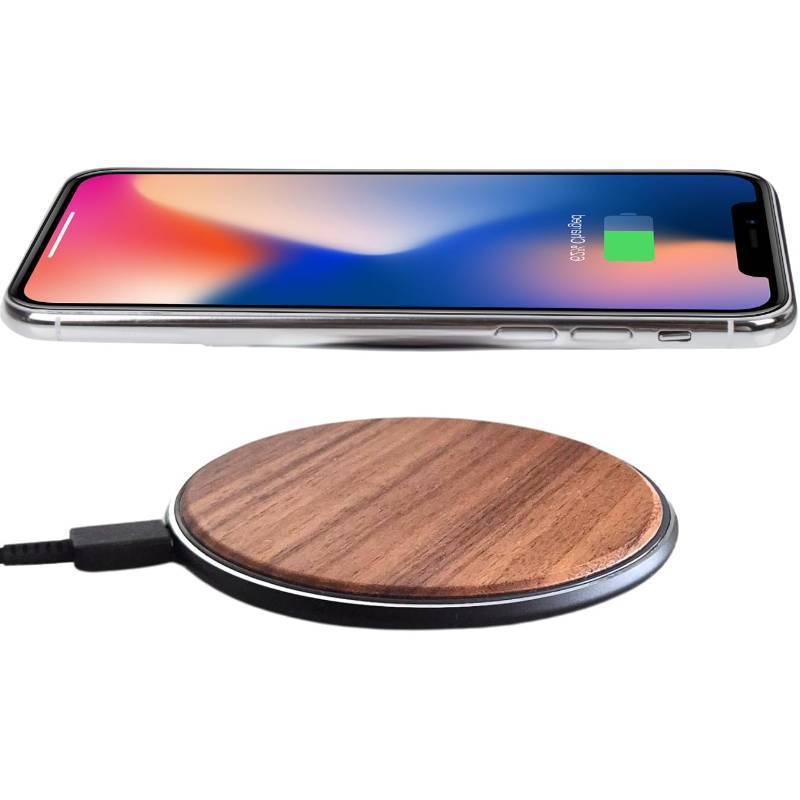 lot 45651 image: 15W Wooden Wireless Charger  Stylish Design Qi Wireless Charger Station  USB Type C Cable  Compatible for iPhone 15 14 13 Pro MAX X Plus, Samsung Galaxy Ultra, Airpods - Retail $30