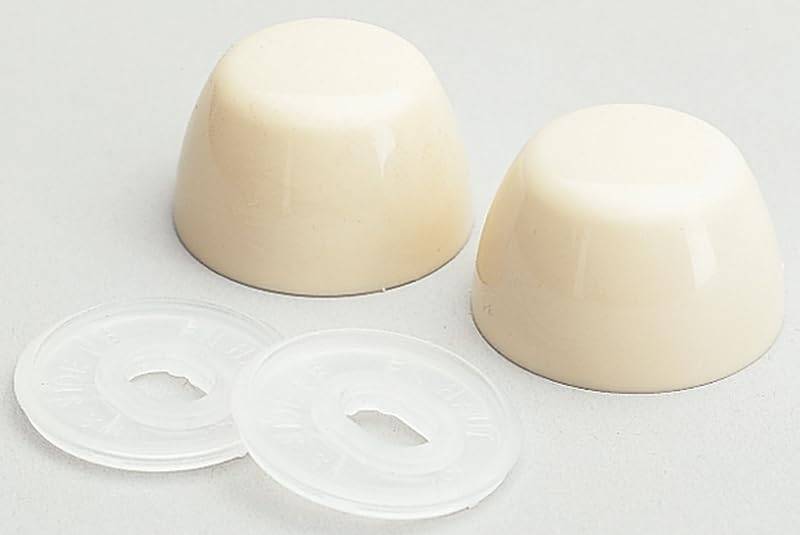 lot 45655 image: 7116 - Toilet Bowl Bolt Caps, Bone - Retail $8
