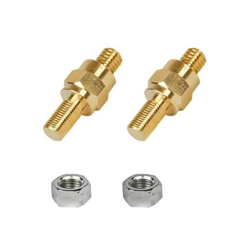 lot 45677 image: 2 Pack 38-16 and 38-24 Brass Long Stud Side Post Battery Terminal Bolt Standard Battery Side Post Extender Stud Compatible with GM Post - Retail $8