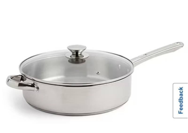 lot 45680 image: Stainless Steel Deep Saute Pan - Retail $50