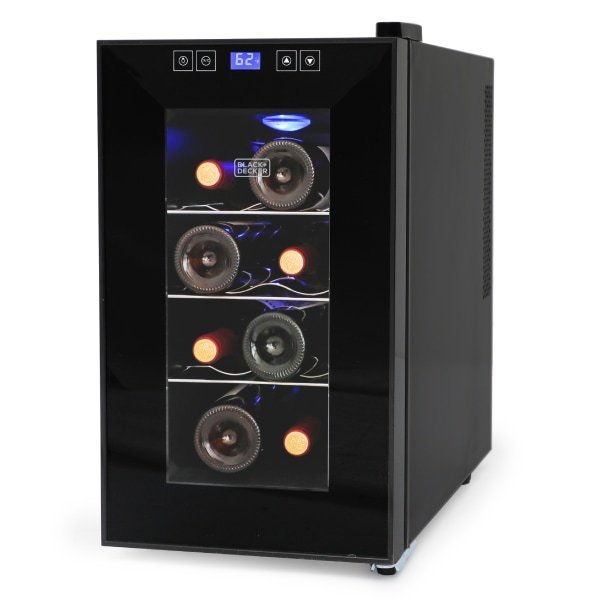 lot 45694 image: BLACKDECKER Wine Cellar with LED Display (8 Bottle) - Retail $268