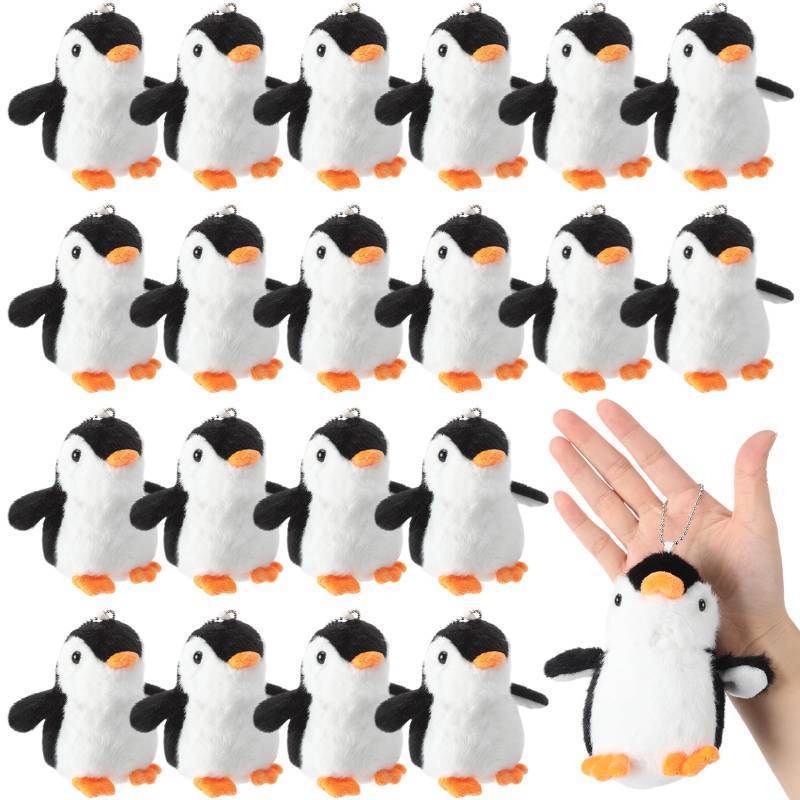 lot 36264 image: 20 Pcs Mini Plush Penguin for Kids Winter Party Favors Cute Penguin Hanging Stuffed Animal Plush Party Favors for Bag Pendant (Cute Style) - Retail $40
