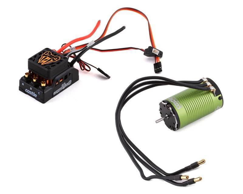 lot 36301 image: Castle Creations Copperhead 10 Brushless ESC  1412-3200Kv 5mm Sensored Motor Combo, CSE01001661, Black, Green - Retail $225