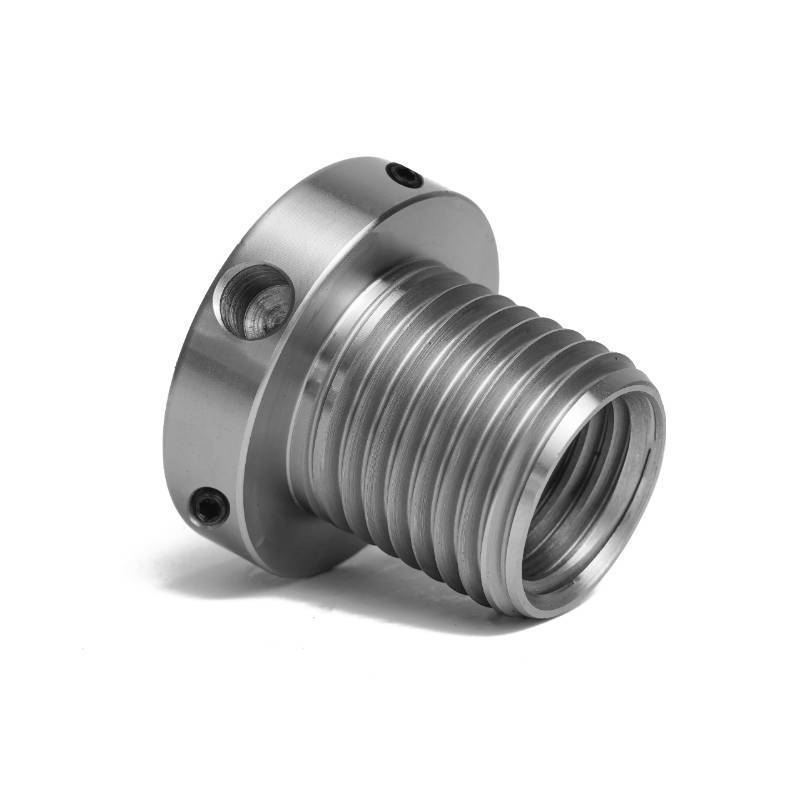 lot 36316 image: 1x8TPI Female to 1-14x8TPI Male Thread Adapter for Woodworking Lathe Headstock Spindle Woodturning. Fitted with jackscrews for safety reverse turning. - Retail $20