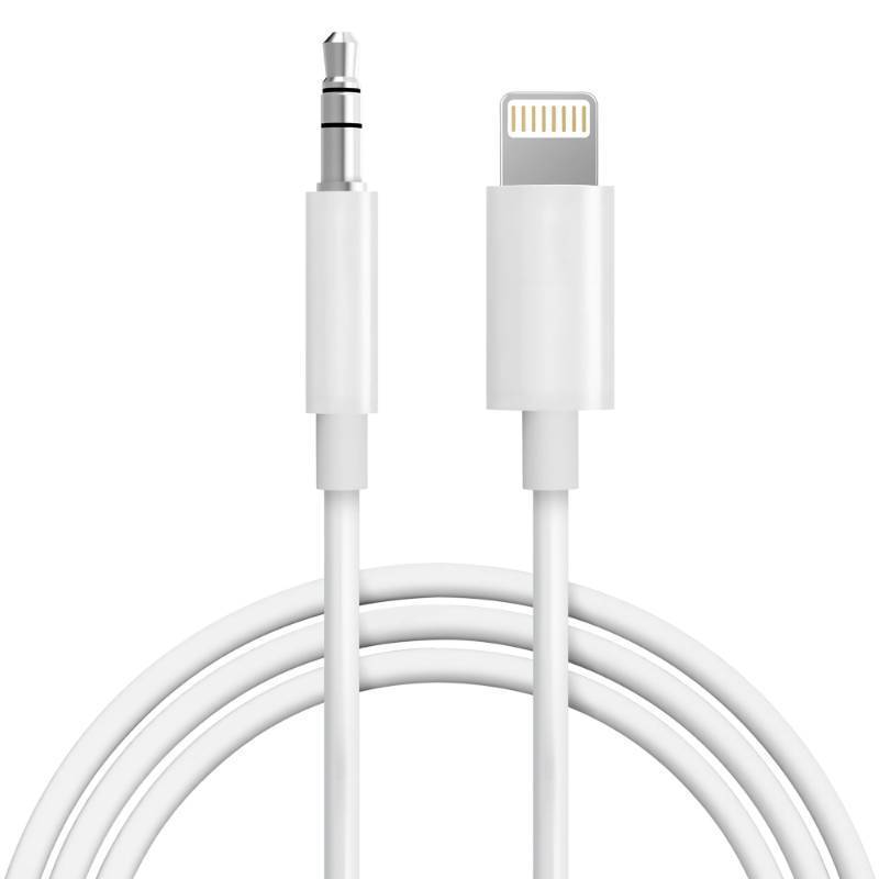 lot 36372 image: Aux Cord for iPhone,Apple MFi Certified Lightning to 3.5 mm AUX Cable for Car Stereo, Speaker, Headphone, Auxiliary Audio Cable Compatible with iPhone 14 13 12 11 XS XR X 8 7 3.3FT White - Retail $5