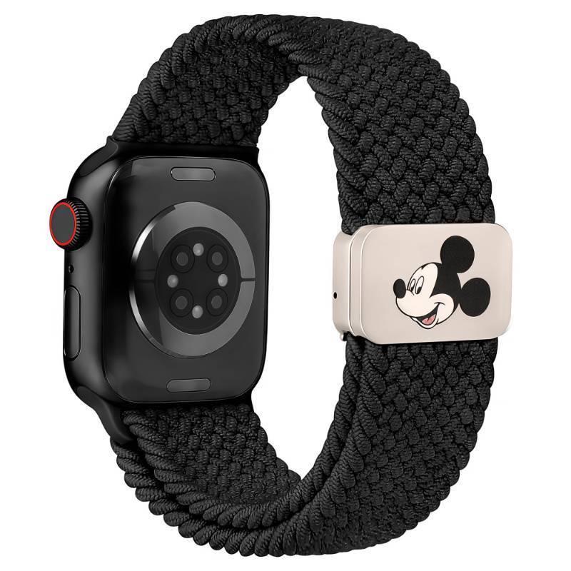 lot 36376 image: Braided Cartoon Metal Magnetic Clasp Band Compatible with Apple Watch Bands 40384142mm Women Men, Stretchy Elastic Nylon Woven Sport Strap for iWatch Series 11 10 9 8 7 6 5 4 SE 3 2 1 - Retail $15