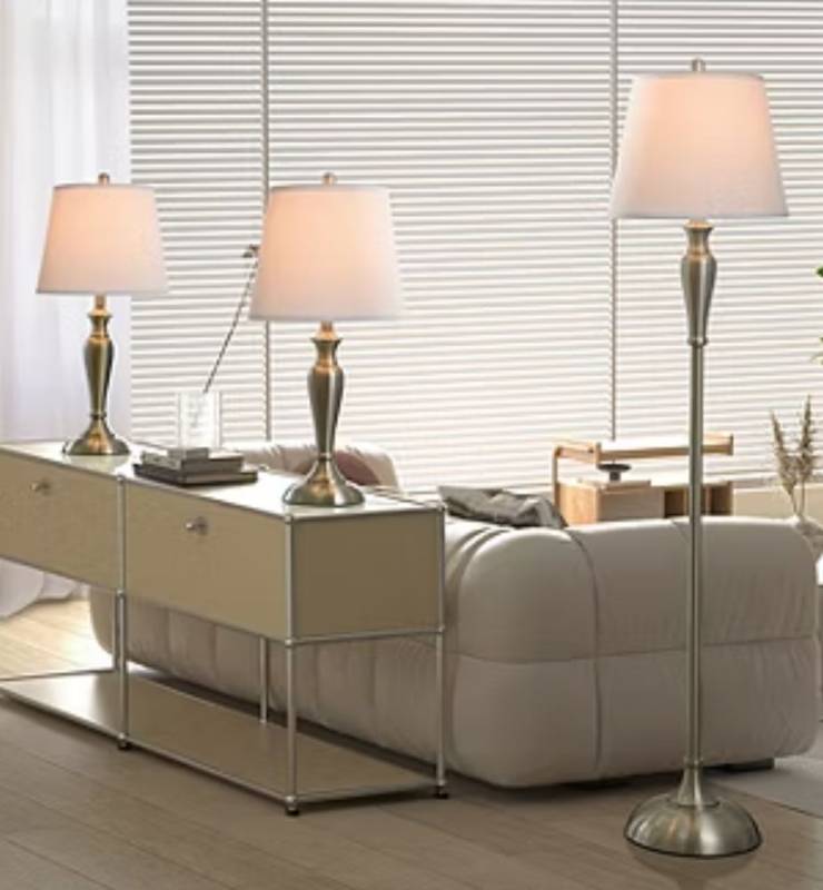 lot 36432 image: Stylecraft Traditional Elegance 3-pc. Lamp Set - Retail $200