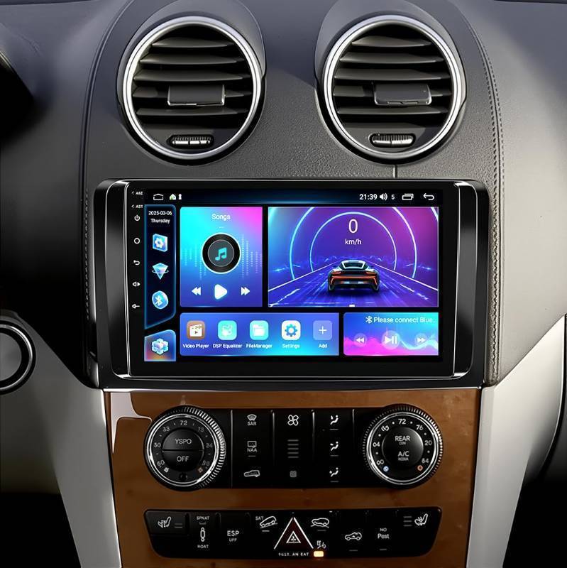 lot 44581 image: Android 13 Car Radio Stereo for Mercedes-Benz ML350 ML5550 GL350 GL450 GL550 2005-2011 Upgrade Radio with Carplay Android Auto 9 inch HD Touchscreen Bluetooth GPS WiFi SWC FM RDS AHD Backup Camera - Retail $150