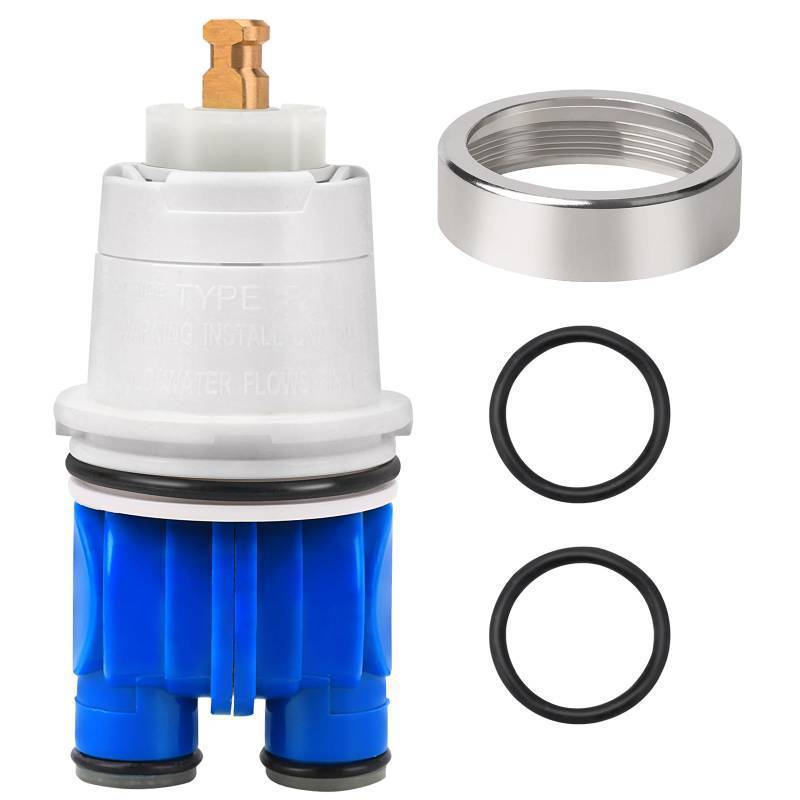 lot 58233 image: TOVEN-RV RP19804 Shower Cartridge with RP22734 Bonnet Nut, Compatible with Delta Monitor 1300 & 1400 Series Single-Handle Tub and Shower Valves, Replacement for Delta Pre-2007 Valves (NOT MultiChoice) - Retail $69