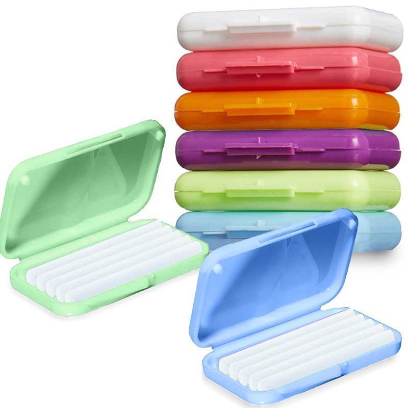 lot 58128 image: Braces Wax for Teeth 6 Pack Dental Care Orthodontic Wax for Braces Wearer (6 Pack, Colorful) - Retail $6