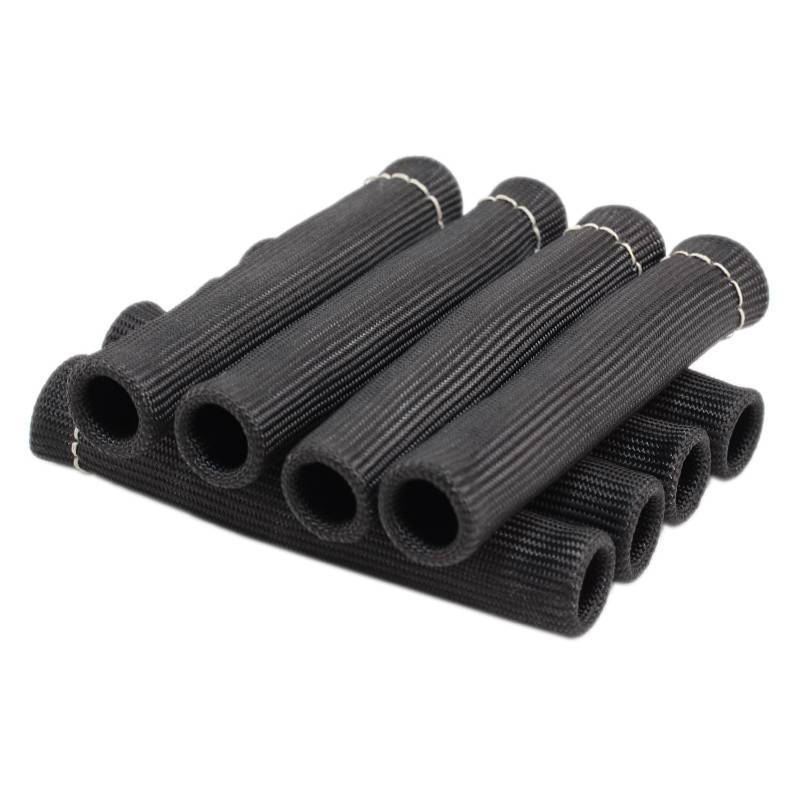 lot 58147 image: 8Pcs 2500° Degree Spark Plug Wire Boots Heat Shield Protector Sleeve Cover Compatible with SBC BBC 350 454,6 Inch, Black - Retail $13
