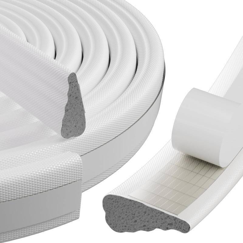 lot 45776 image: Wedge Weather Stripping Door Seal Strip for Door Frame & Window,Self Adhesive Window Insulation Draft Stopper Seal for Winter,Gray Foam Door Gap Filler for Soundproofing Light Blocker,White - Retail $22