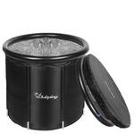 Bubplay Ice Bath Cold Plunge Tub with Cover for Indoor Outdoor for Recovery, Cold Water Therapy, Athletes & Adults -105 Gallons, Black, XL - Retail: $68