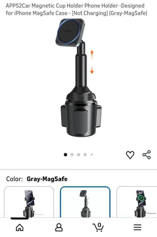 lot 50260 image: APPS2Car Magnetic Cup Holder Phone Mount - Retail $19