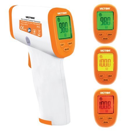 lot 50293 image: Victor Non-Contact Infrared Forehead & Wrist Thermometer - Retail $53