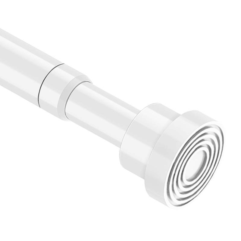 lot 50563 image: Spring Curtain Rod 33 to 56 Inch Adjustable White Curtain Rod No Drilling Non-Slip Expandable Tension Rod for Window, Doorway, Closet, Door, Wardrobe - Retail $10