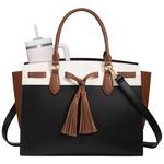 LOVEVOOK Laptop Bag for Women,15.6 Inch Work Tote Bag with Large Cup Holder,Leather Computer Bag Teacher Bag Handbag,Office Gifts for Women - Retail: $31