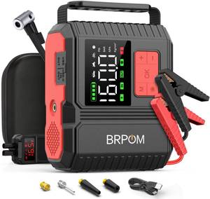 lot 16924 image: Car Jump Starter with Air Compressor, 9000A Peak 26800mah (Up to All Gas or 12.0L Diesel Engine, 50 Times) Portable160PSI Jump Starter 12V Auto Battery Jump Pack Quick Charge - Retail $100