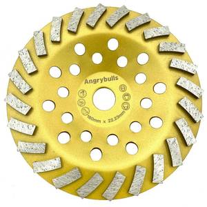 lot 32105 image: Diamond Concrete Grinding Cup Wheel 7 inch for Polishing and Cleaning Stone Concrete Surface,Cement,Marble,Rock,Granite,Masonry,and Thinset Removing,Angle Grinder Disc - Retail $30