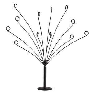 lot 32117 image: CraftyCrocodile Gift Card Tree Holder - Metal Display Stand with 11 Flexible Clips for Photos, Money, Lottery Tickets, Cards & Notes - Matte Black Finish - Retail $16