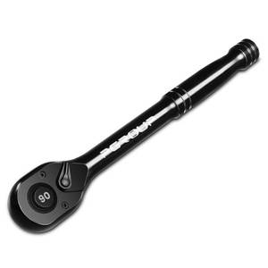 lot 41621 image: pgroup 38-Inch Drive Ratchet Wrench, 90 Tooth Reversible Ratchet, 4-Degree Swing, Ergonomic Handle, Chrome Alloy Made, Quick Release Ratchet Wrench for Repairing, Home, DIY - Retail $13