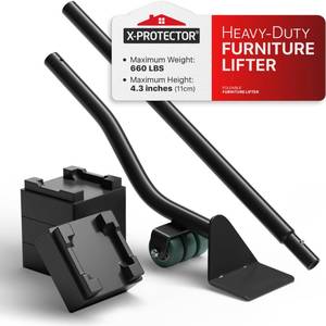 lot 43826 image: X-Protector Furniture Lifter Tool - Premium Furniture Jack Lifting Tool to Lift Furniture Easily - Appliance Lifter with 4.3 Adjustable Height - Ideal Jack to Lift Furniture Easily with No Effort - Retail $17