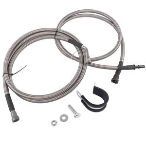 lot 48664 image: GELUOXI Flexible Stainless Steel Braided Fuel Lines Replacement for Chevy Trailblazer 4.2L 2005-2009 GMC Envoy Rainier 2005-2007 819-814 12658354 - Retail $59
