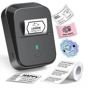 lot 48668 image: ETIKEZ PM260 Label Maker Machine with Tape, 2 Inch Label Tape Maker Bluetooth Label Printer, Inkless Portable Label Maker with Smart AI APP for Home, Kitchen, School, Office Organization, Black - Retail $25