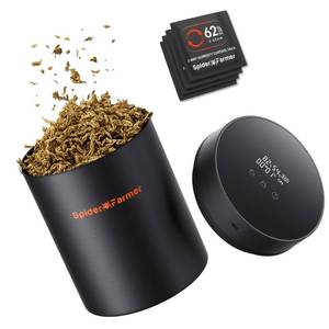 lot 48743 image: Spider Farmer New Auto-Cure Smart Jar, 2L Portable Vacuum Seal Container with 4 x 62% Humidity Packs, Curing Jar Airtight Storage for Herbs, Mushrooms, Coffee, Spices, Flowers - Retail $56