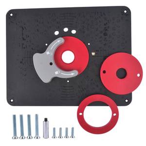 lot 51111 image: Flynsu PRS4036 Router Table Insert Plate Kit with Level-Loc Rings Replacement for Bosch 1617 Porter-Cable 690 890