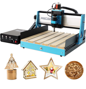 lot 20602 image: CNC Router Machine,3-Axis All-Metal with Steel Wheel Engraver Milling Machine,500W Trimmer & Linear Rail Driven,Working Area 15.75��x15.75��x2.95��,Acrylic Cutting Milling,GRBL Control (4040 PreciseaMAX) - Retail $609