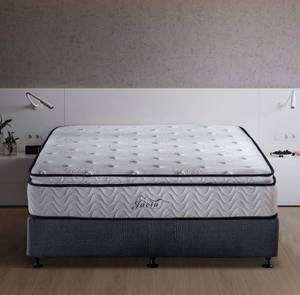 lot 20618 image: Jacia House Short Queen Mattress,11.4 Inches Pillow Top Pocket Spring Hybrid RV Mattress, Memory Foam Innerspring Firm Bed in a Bag - Retail $398
