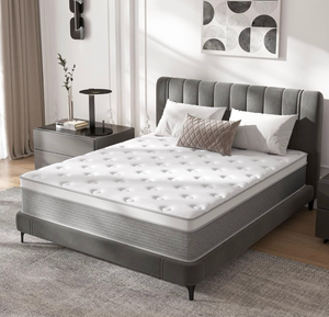 lot 20634 image: Full Size Mattress - 12 Inch Memory Foam Mattress in a Box for Pressure Relief & Motion Isolation with Individual Pocket Spring, Medium Firm, CertiPUR-US Certified, Fiberglass Free - Retail $189