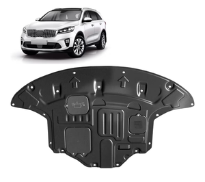lot 20635 image: Front Engine Splash Shield Fit for 2016-2020 Kia Sorento Engine Case Guards Suitable for Sorento Under Engine Cover Mud Flaps Directly Replace Original - Retail $139