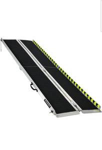 lot 20642 image: Wheelchair Ramp 10FT, Anti-Slip Aluminum Folding Handicap Portable Ramp, Wheelchair Ramps for Home Steps, Stairs, Doorways, Scooter Ramp - Retail $479
