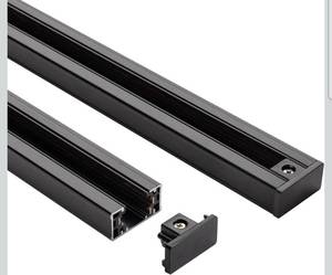 lot 20664 image: mirrea Black H Type 6-feet Track for Ceiling Track Lighting Pack of 2 - Retail $89