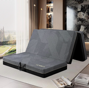 lot 20715 image: GEMBED Tri Folding Mattress Queen Size - Memory Foam Tri-fold Handle & Non-Slip Bottom, Portable Foldable Sofa Bed Floor Chair for Travel RV Camping Guest Yoga - 6 Inch, 78x58x6 - Retail $259