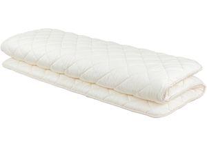 lot 20733 image: FULI Japanese Futon, Queen Size, White - Foldable Shikibuton Floor Bed - Medium Firm Quilted Cotton Sleeping Pad, Portable Roll-Up Japanese Floor Bed for Guests & Small Spaces - Retail $399