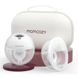 lot 1003 image: Momcozy M5 Hands-Free Wearable Electric Breast Pump Set Double Pump System, USB Powered, Includes Carrying Case - Retail $200